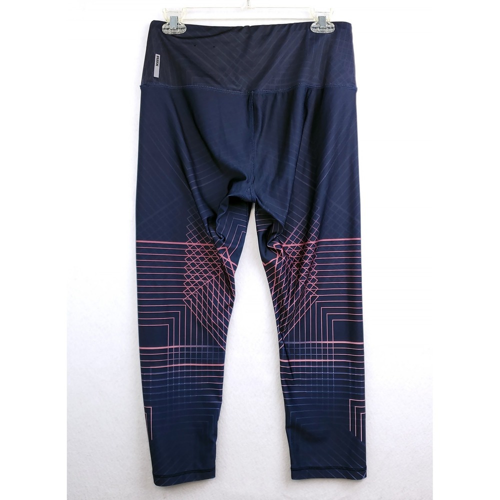 RBX Leggings Navy Blue Geometric Print Women's Size L - Picture 2 of 8